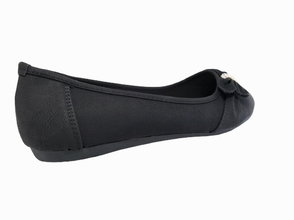 Bass Loafers Damen Slipper Halbschuhe Ballerina Loafer Mokassins Slip On Flats Freizeit Black # 8187