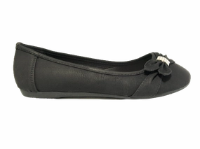 Damen Slipper Halbschuhe Ballerina Loafer Mokassins Slip On Flats Freizeit Black # 8187 Bellucci Loafers