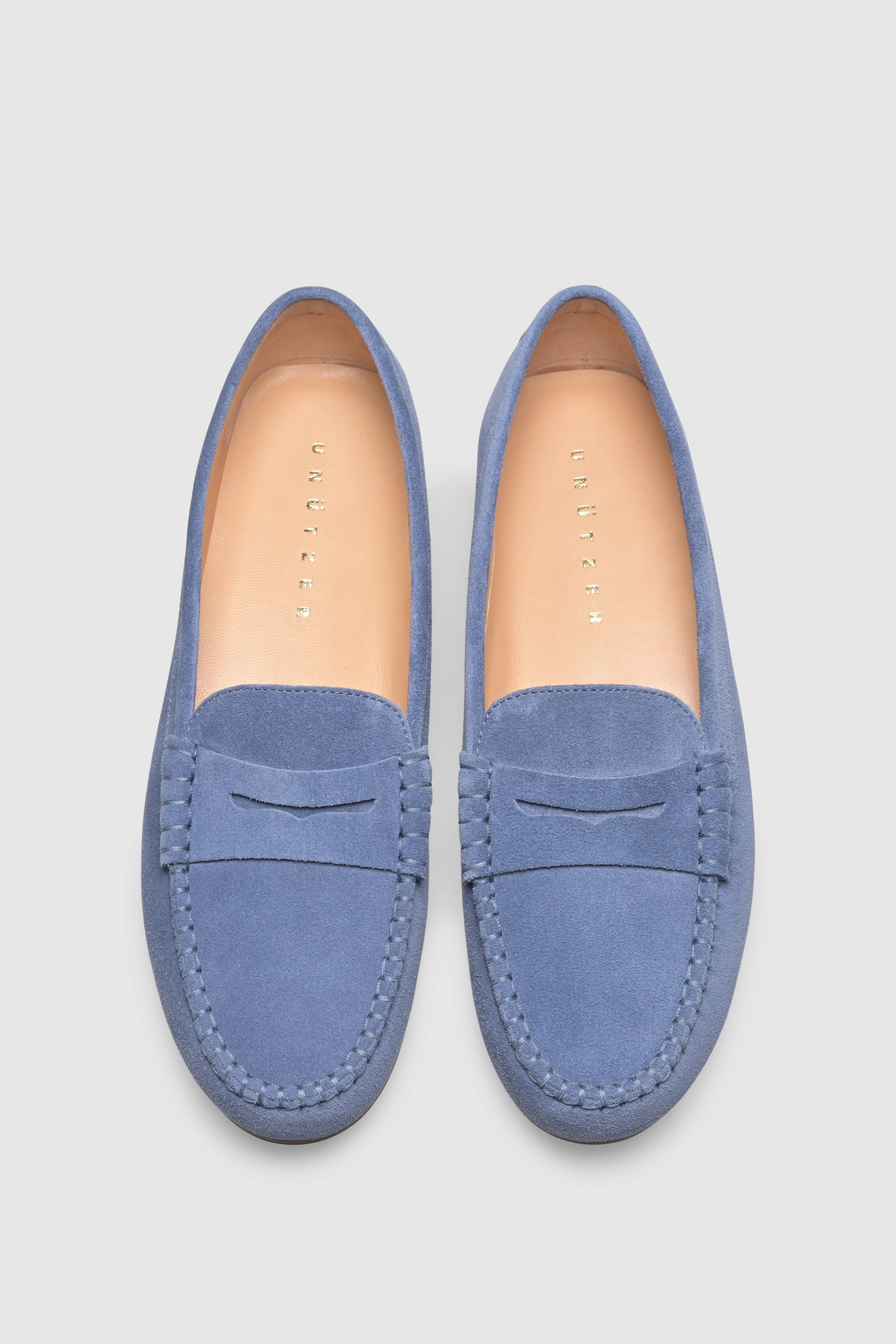 Loafer 1490 Velour Light Blue Driving