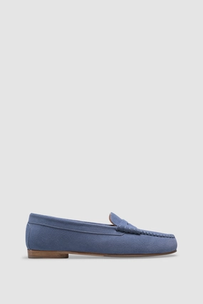 Loafer 1490 Velour Light Blue Fred Loafers