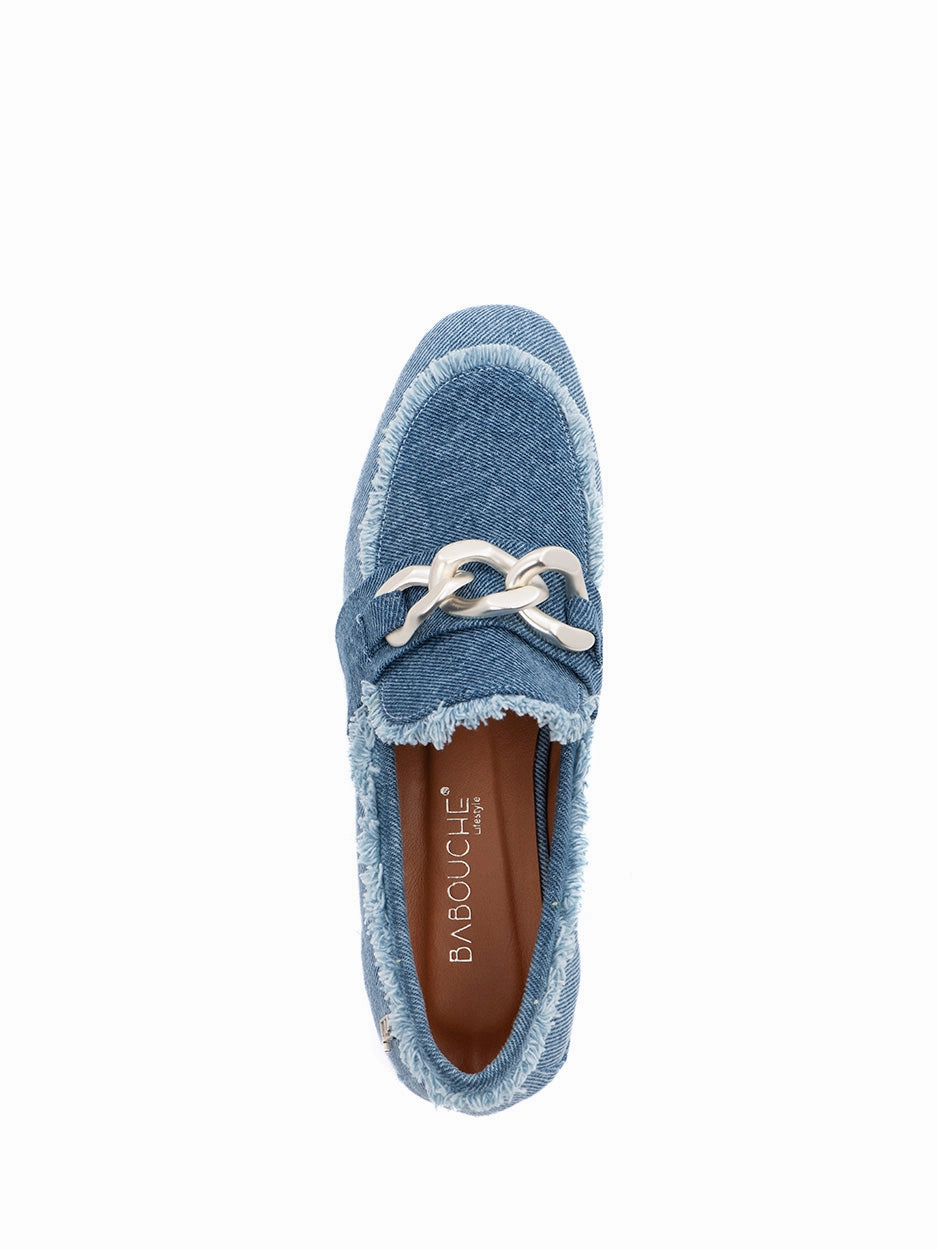 Pien | Loafer Blauw/Zilver Patent Chunky Loafers