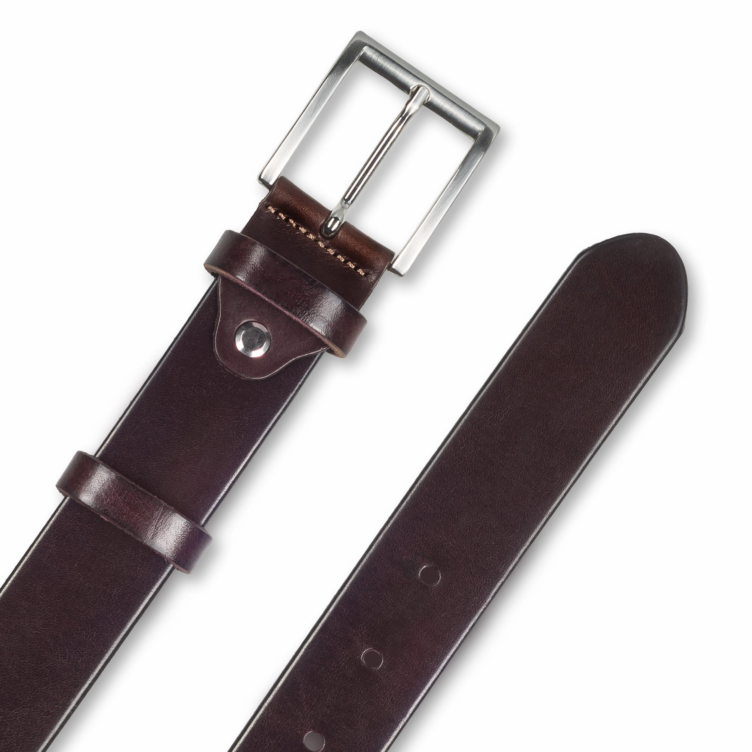 Grtel Herren dunkel braun - Leder, Breite 3.5 cm, krzbar Crystal Loafers