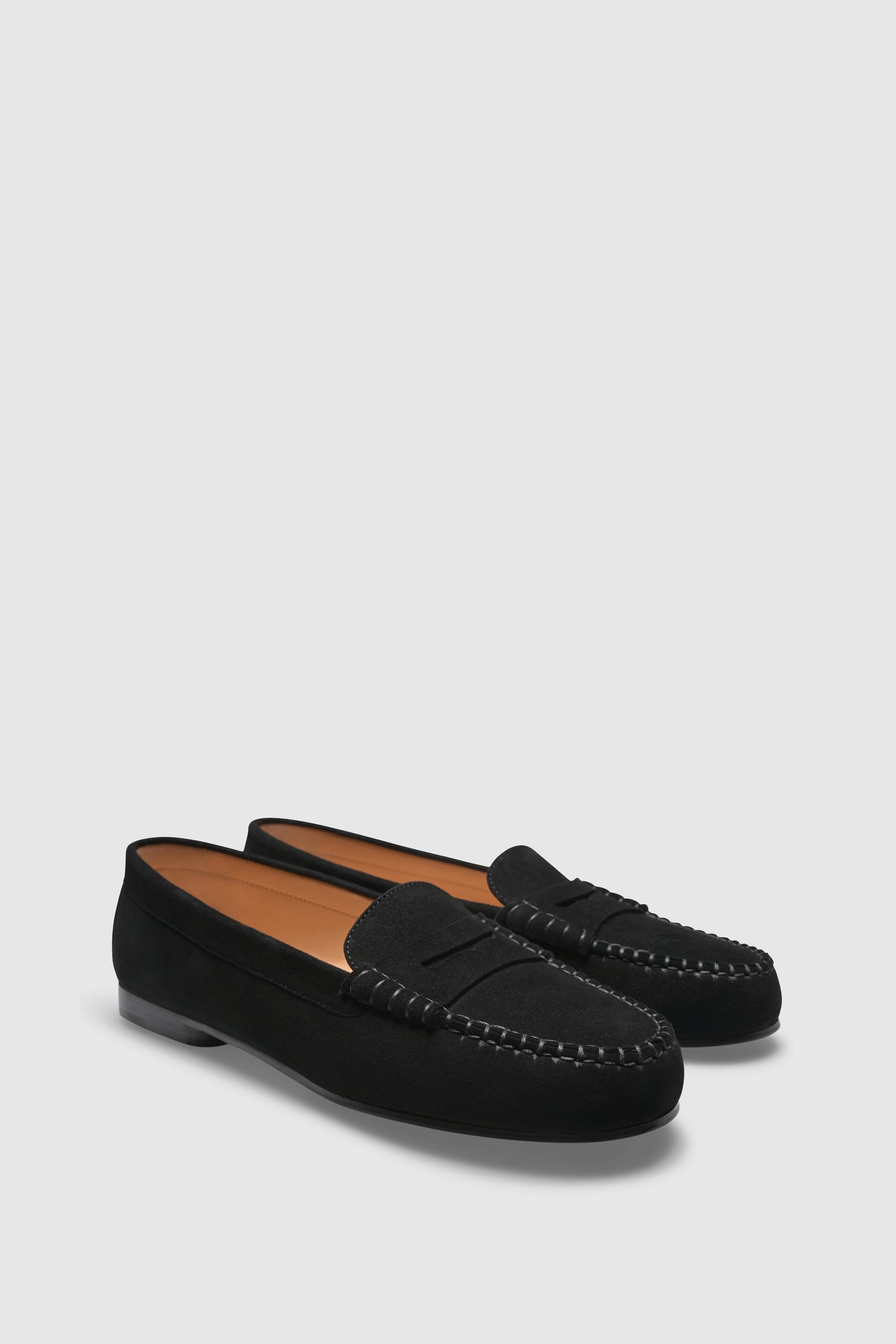 Loafer 1490 Camoscio Black Loafers With Socks And Suit