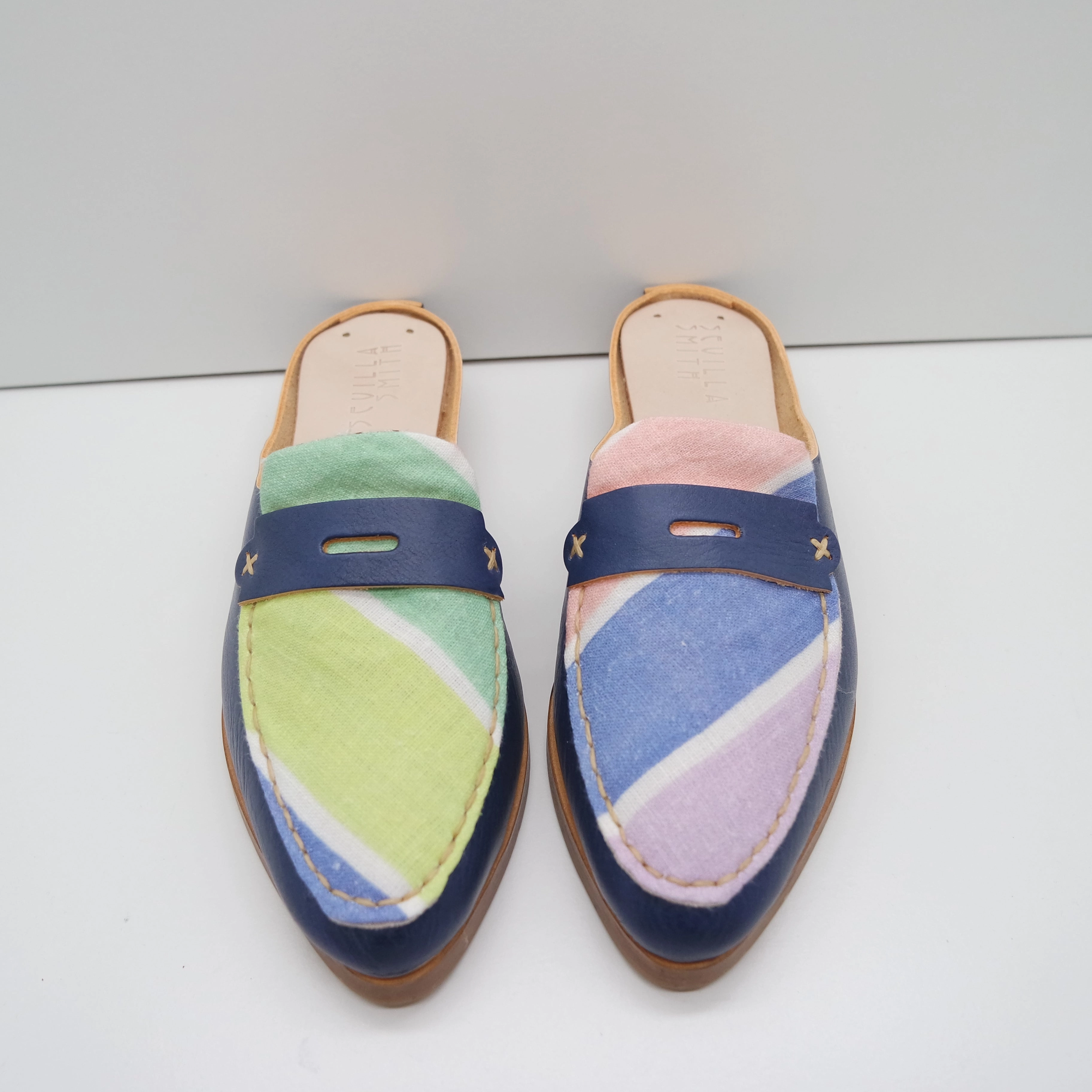 READY MADE. SIZE 38. THE MIA. AZURE. 2CM HEEL. SLOW GOODS STUDIO LAKE 6 Bottega Veneta Intrecciato Loafers