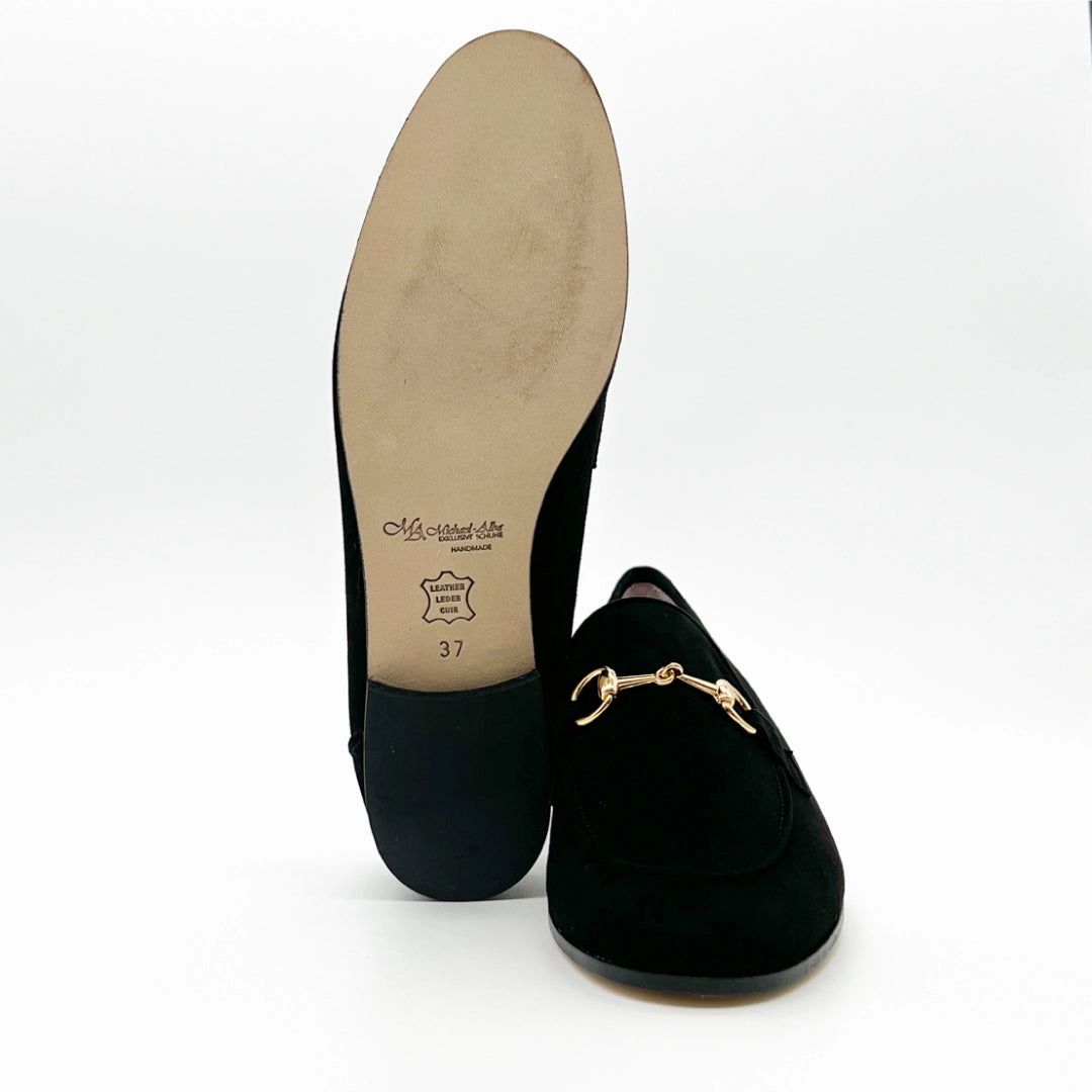 Weekend Loafers Loafer Schwarz | Veloursleder | Damenschuhe