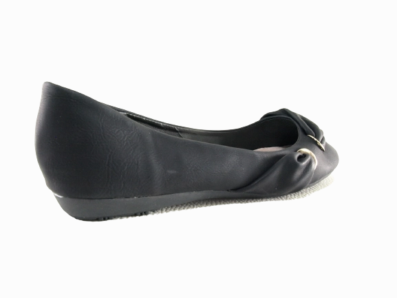 Damen Slipper Halbschuhe Ballerina Loafer Mokassins Slip On Flats Freizeit Black # 6374 Fabiani Loafers