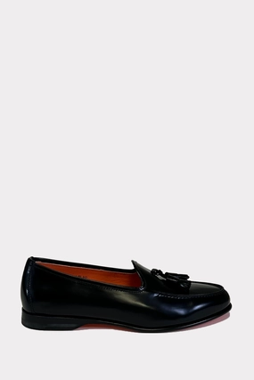 Brushed Leather Loafers Loafer in schwarz