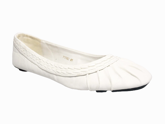 Damen Slipper Halbschuhe Ballerina Loafer Mokassins Slip On Flats Freizeit White # 71982 Dear Frances Loafers