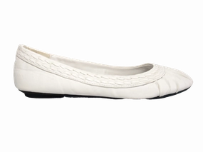 Damen Slipper Halbschuhe Ballerina Loafer Mokassins Slip On Flats Freizeit White # 71982 Lasocki Loafers