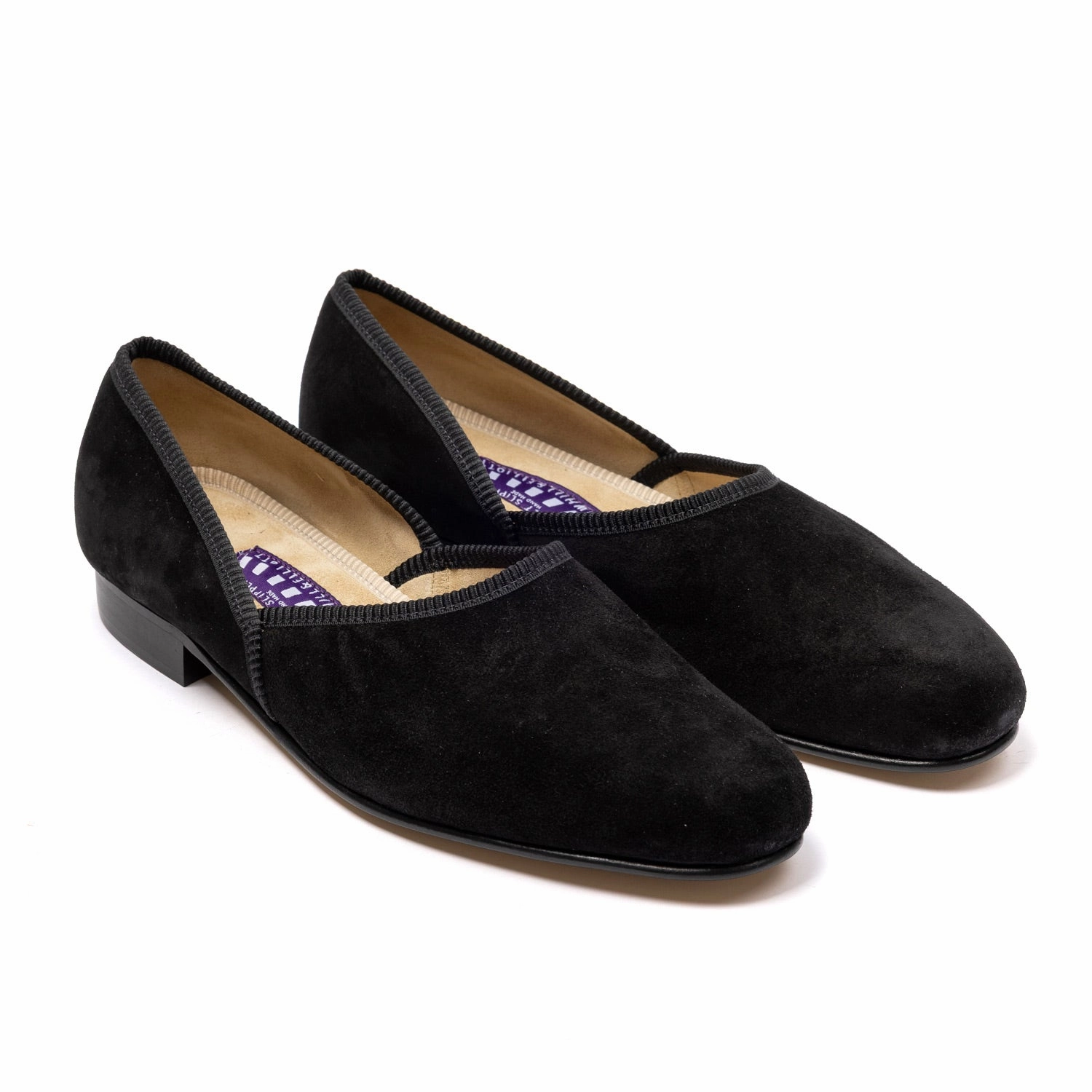 Schwarzer Loafer "Grecian Loafer" aus Rauhleder Loafers Company