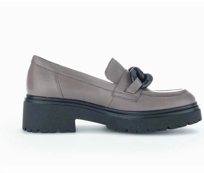 Gabor Loafer Grau Loafers With Track Sole