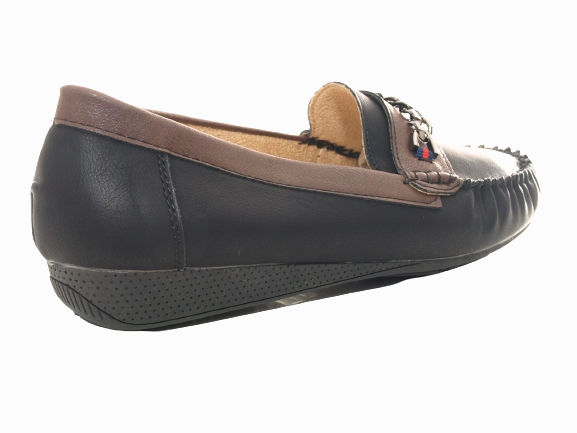 Loafers Mit Absatz Damen Slipper Halbschuhe Ballerina Loafer Mokassins Slip On Flats Freizeit Black # 184