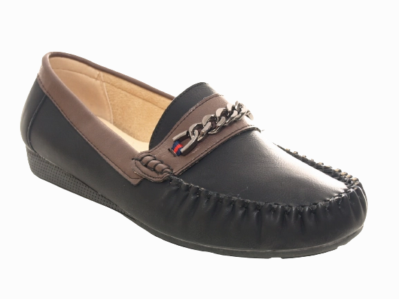 Driving Loafers Damen Slipper Halbschuhe Ballerina Loafer Mokassins Slip On Flats Freizeit Black # 184