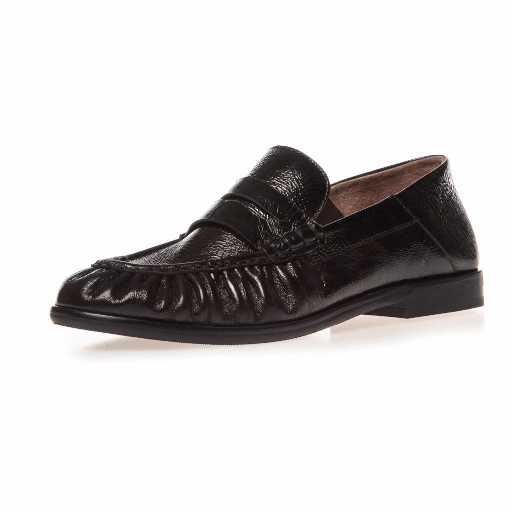 PARIS AND ME (SH) - BLACK Leather Loafers With Buckle