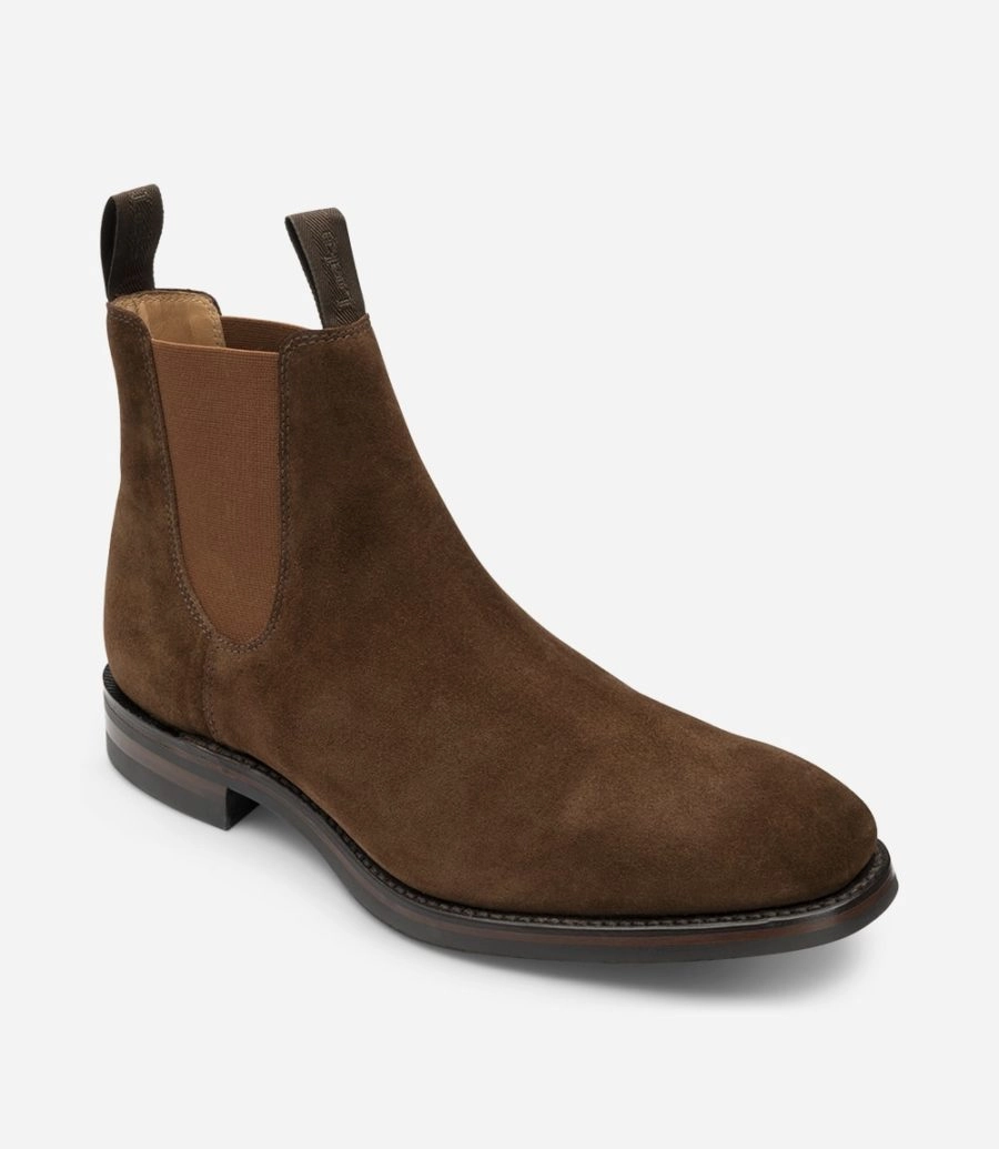 Apple Of Eden Chelsea Boot Cher Loake 1880 Chatsworth Tobacco Suede Chelsea Boots