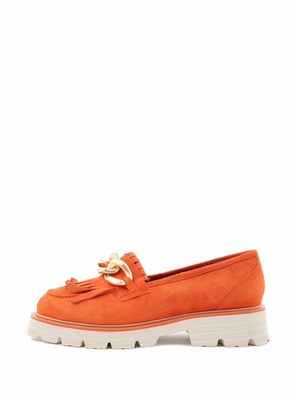 Heel Pads Loafers Logan | Chunky Loafer Oranje