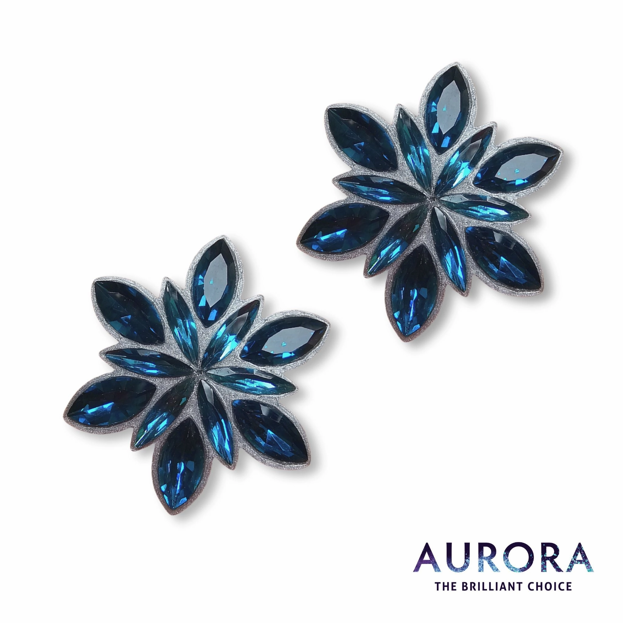 Lovely Flowers Clips Blue Zirkon fr Lonnies Wasserfeste Sandalen