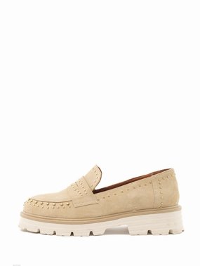 Lucy | Chunky Loafer Beige Stride Loafers