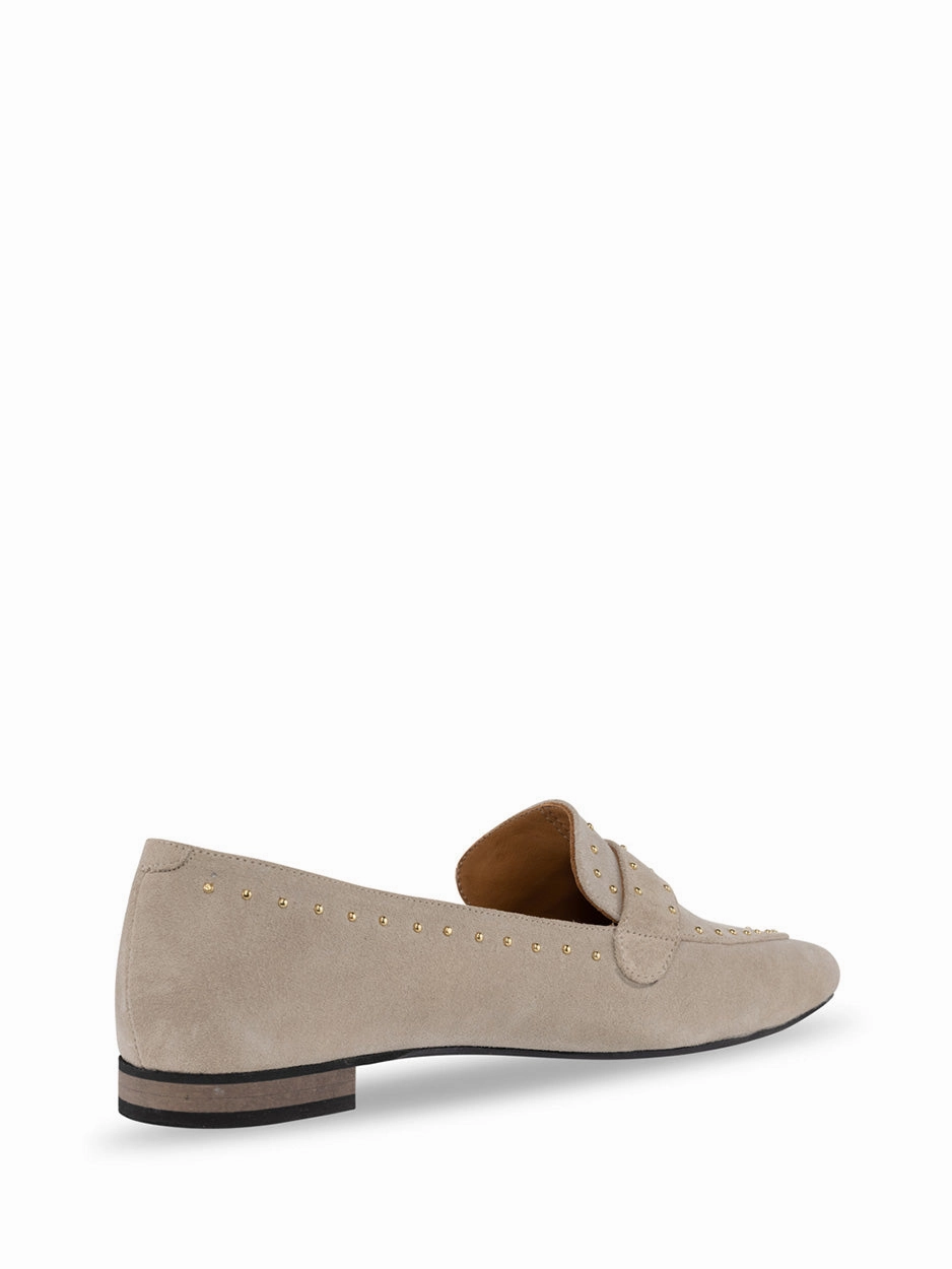 Luna | Loafer Beige Smoking Loafers