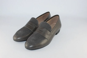 'Angela' Suede Grey Loafer Ladies Casual Loafers