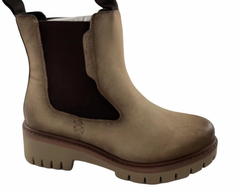 Ankle Boots Umschlag Bugatti Damen Stiefeletten 413-AO151-3500 Leder Beige