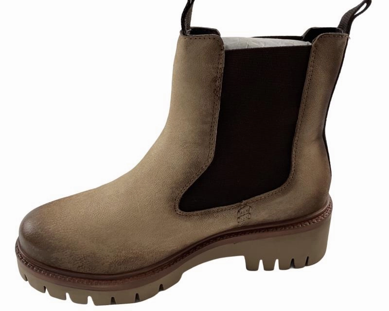 Designers Ankle Boots Bugatti Damen Stiefeletten 413-AO151-3500 Leder Beige