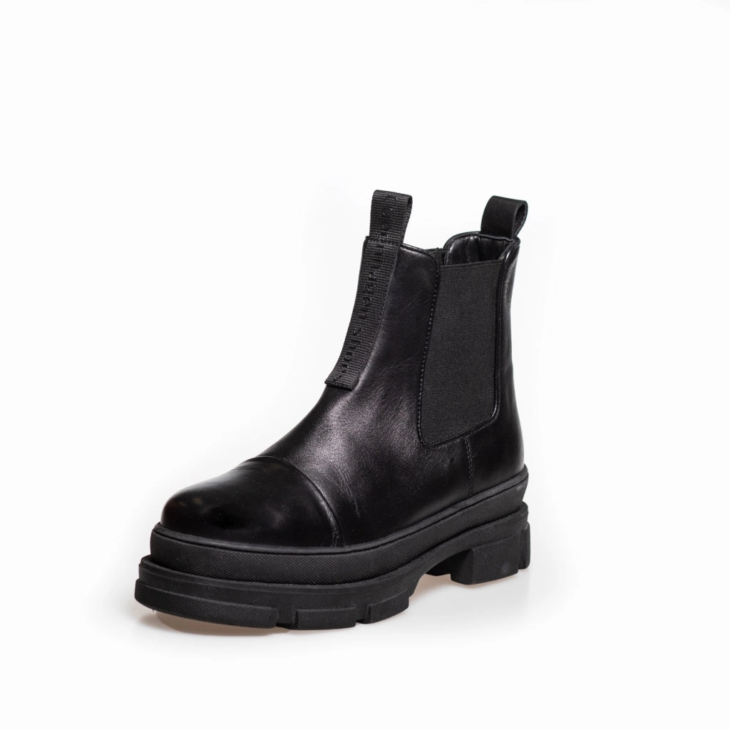 Chelsea Barefoot Boot YOU AND ME LOW - Black (with black sole)