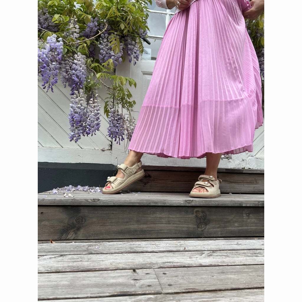 Flache Sandalen Hinten Geschlossen LUXURY SPORT 22 CANVAS - BEIGE