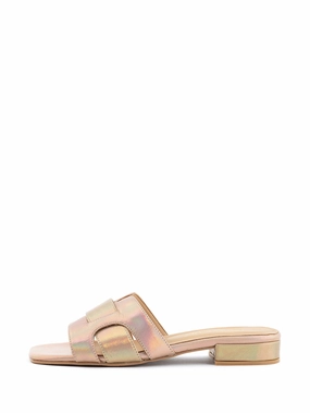 Sun | Slipper Nude/Goud Sandalen Mit Puschel