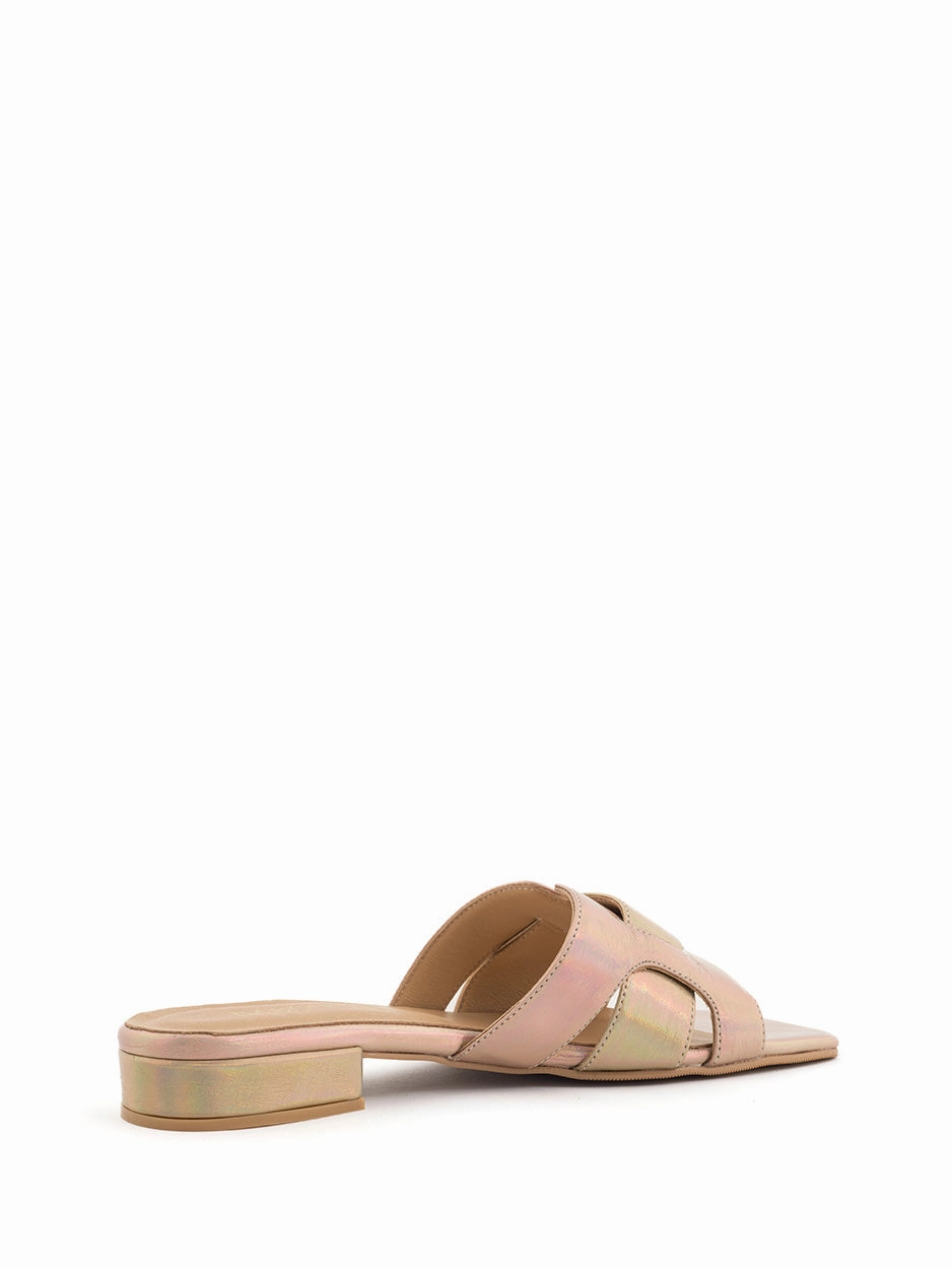 Sun | Slipper Nude/Goud Portugiesische Sandalen