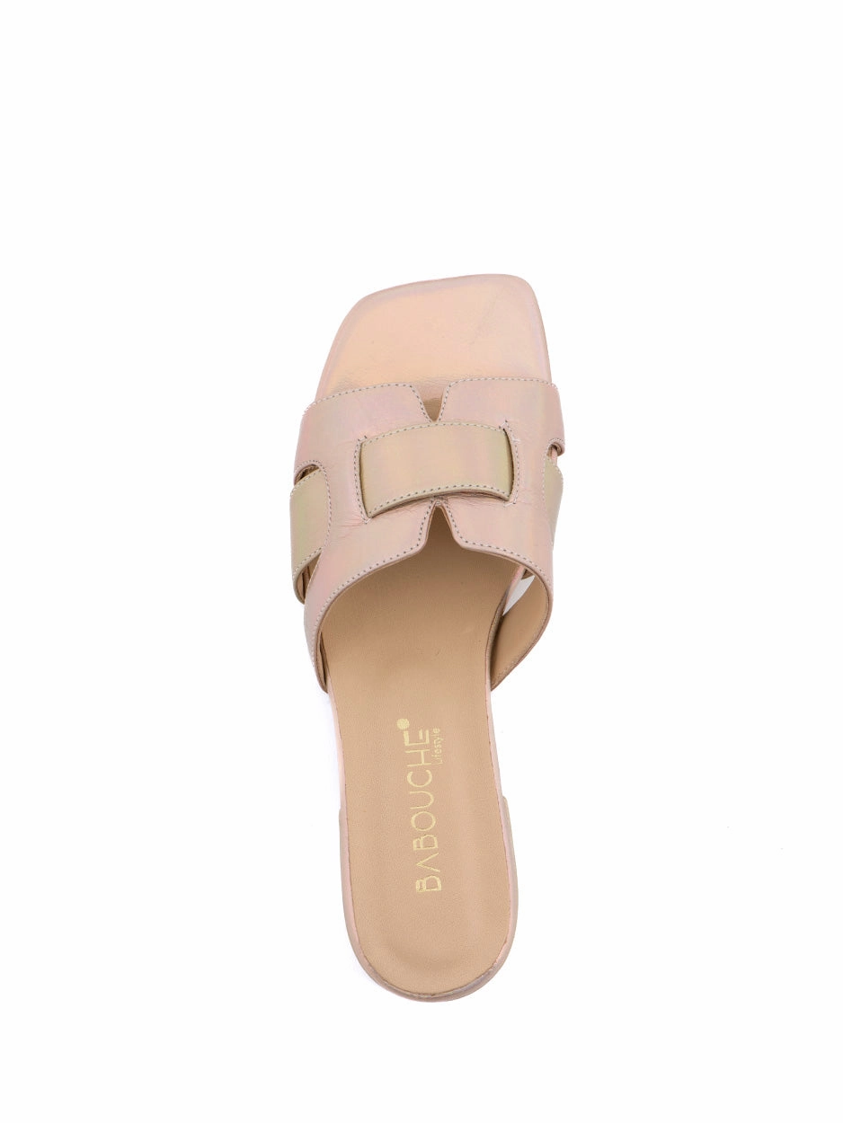 Barfußschuhe Als Sandalen Sun | Slipper Nude/Goud