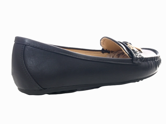 Loafers Moccasins Damen Slipper Halbschuhe Ballerina Loafer Mokassins Slip On Flats Freizeit Black # 954