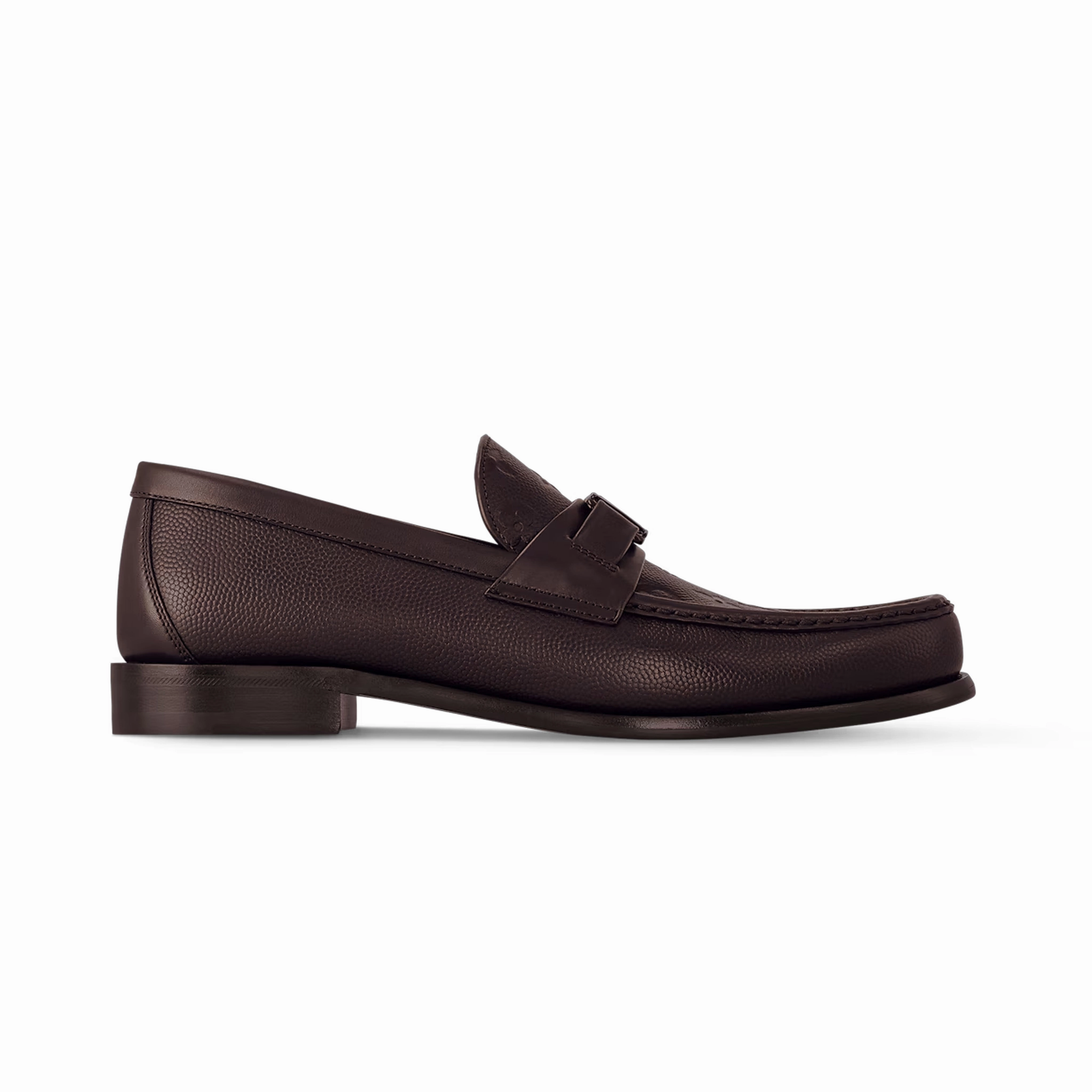 LV Major Loafer Monogram-Embossed Grained Calf Leather Best Loafers Narrow Feet