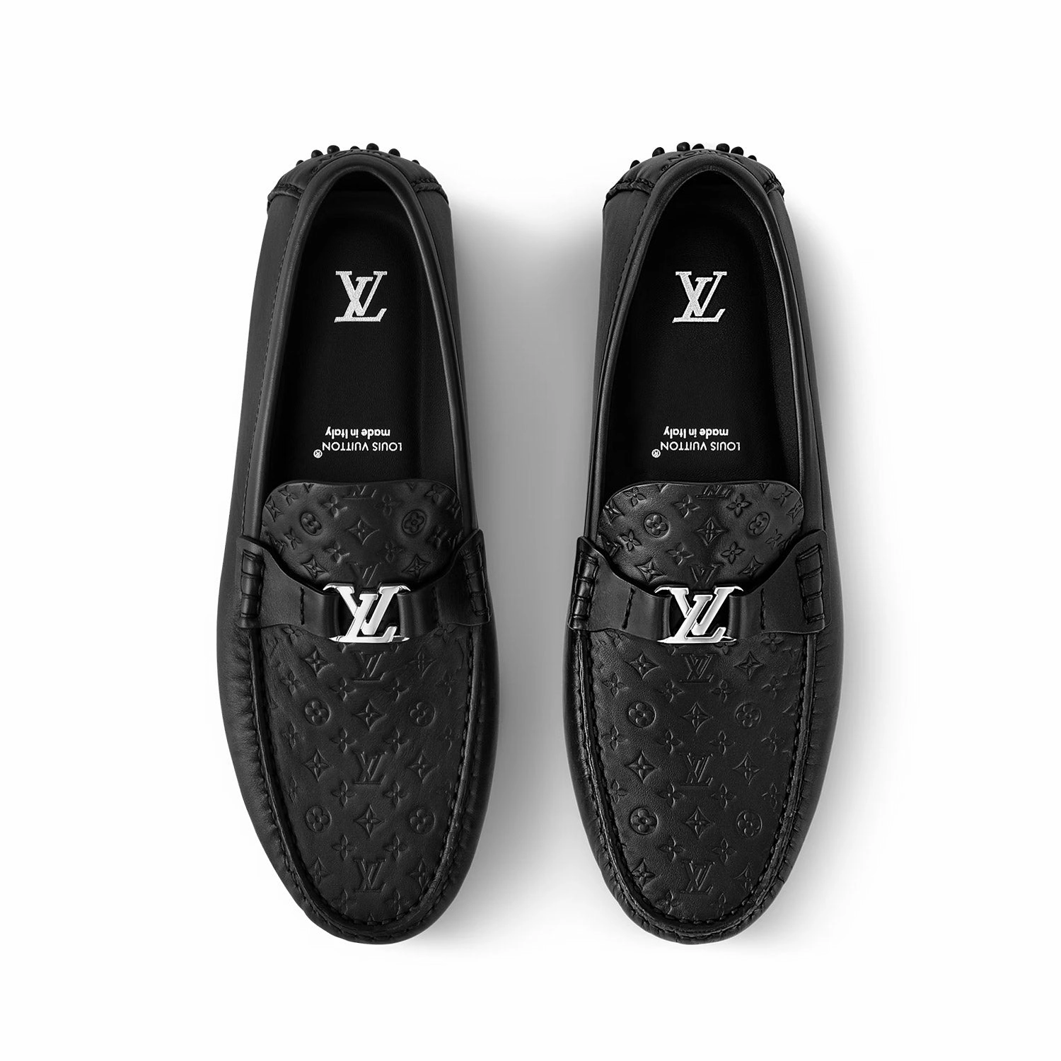 LV Silverstone Moccasin Mono Embossed Leather Loafers Sale