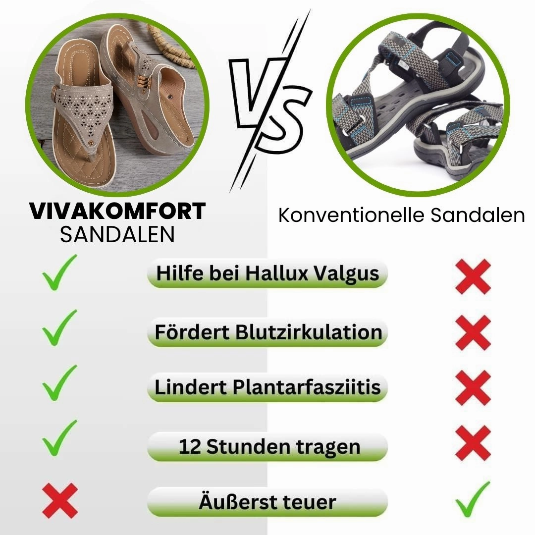 VivaKomfort - ergonomische & rutschfeste Sandalen zur Schmerzlinderung