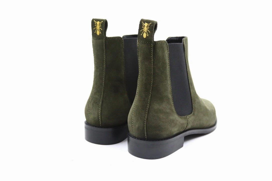 Chelsea Boots Damen - Hunter Green Flache Chelsea Boots