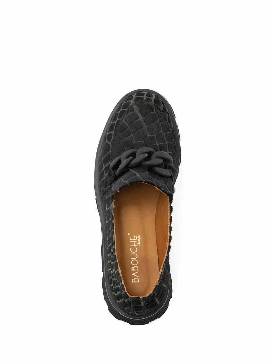 Faye | Chunky loafer Black Loafers With Jeans