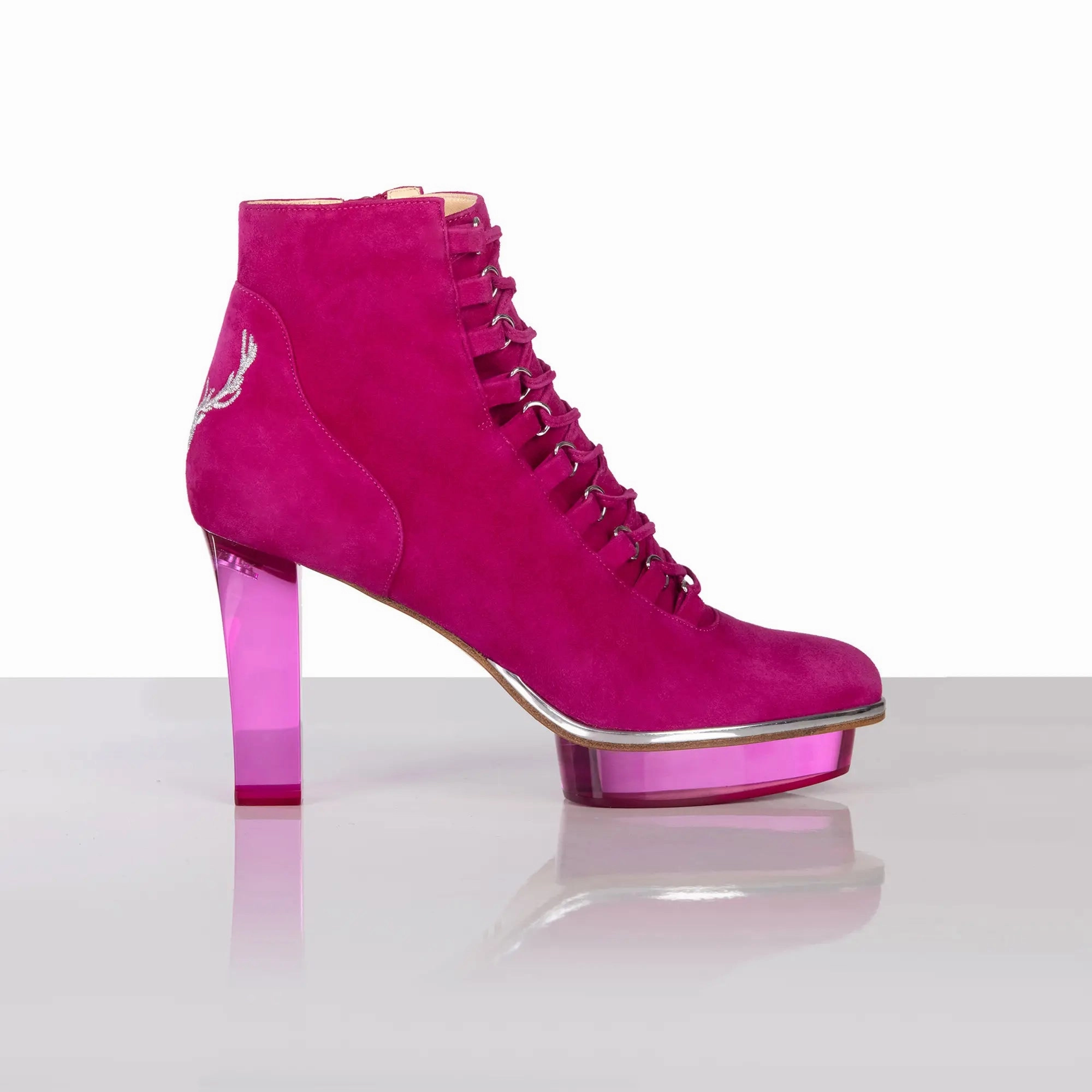 MAGENTAS Closetoes Stiefeletten Dirndlschuhe pink Size 10 Ankle Boots Uk