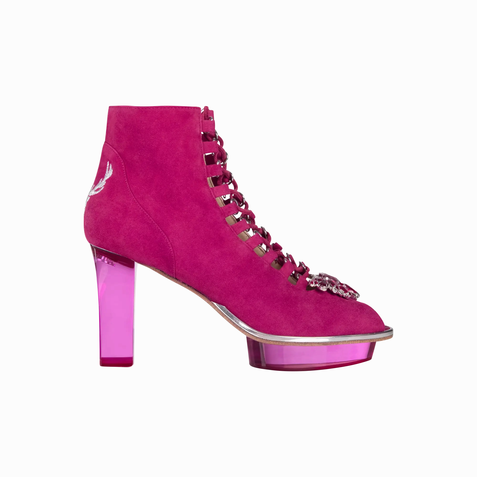 Rossi Ankle Boots MAGENTAS Peeptoes Stiefeletten Dirndlschuhe pink