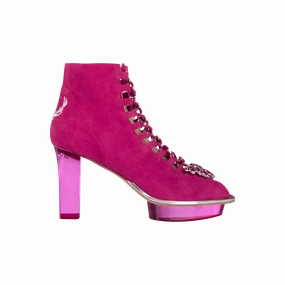 MAGENTAS Peeptoes Stiefeletten Dirndlschuhe pink Size Ankle Boots