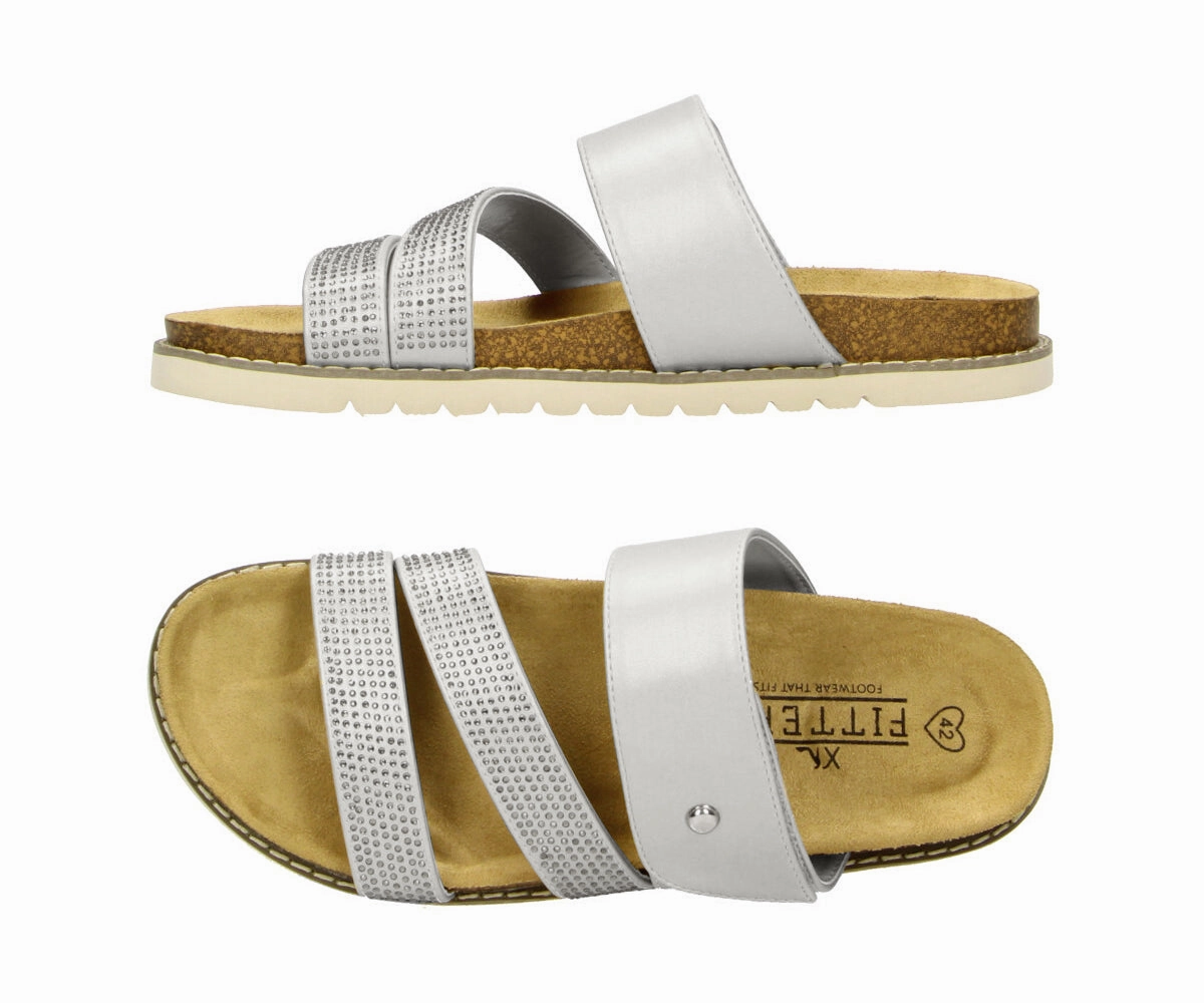 Footjoy Sandalen Marie in silber - Damen Kork - Sandalen