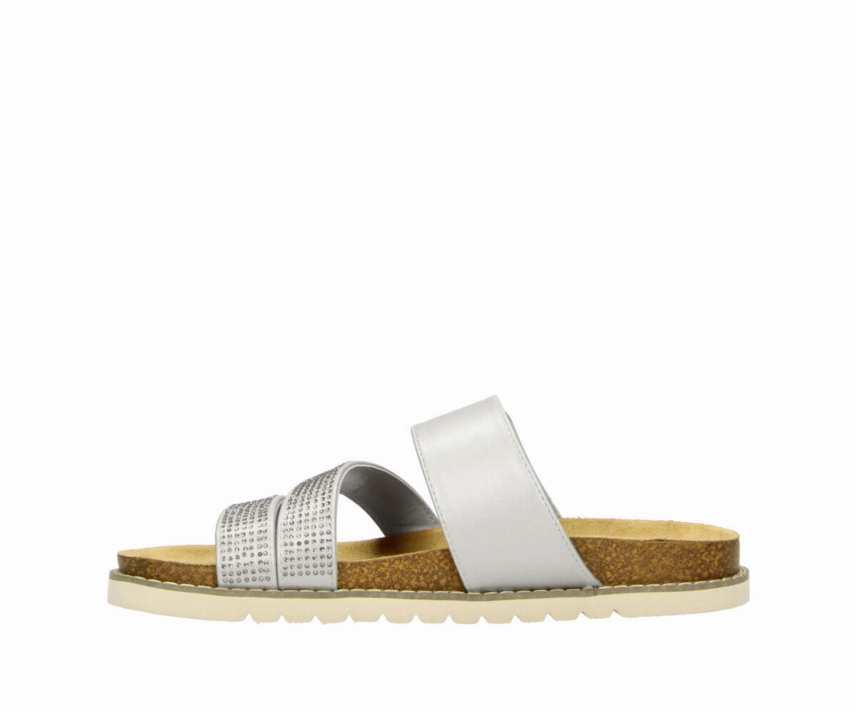 Marie in silber - Damen Kork - Sandalen Sandalen Blumen