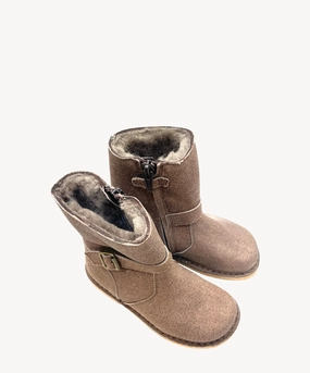 Marie Morenz 1410 Stiefel Lammfell gefttert Glitzer Kinder braun Led Winterstiefel