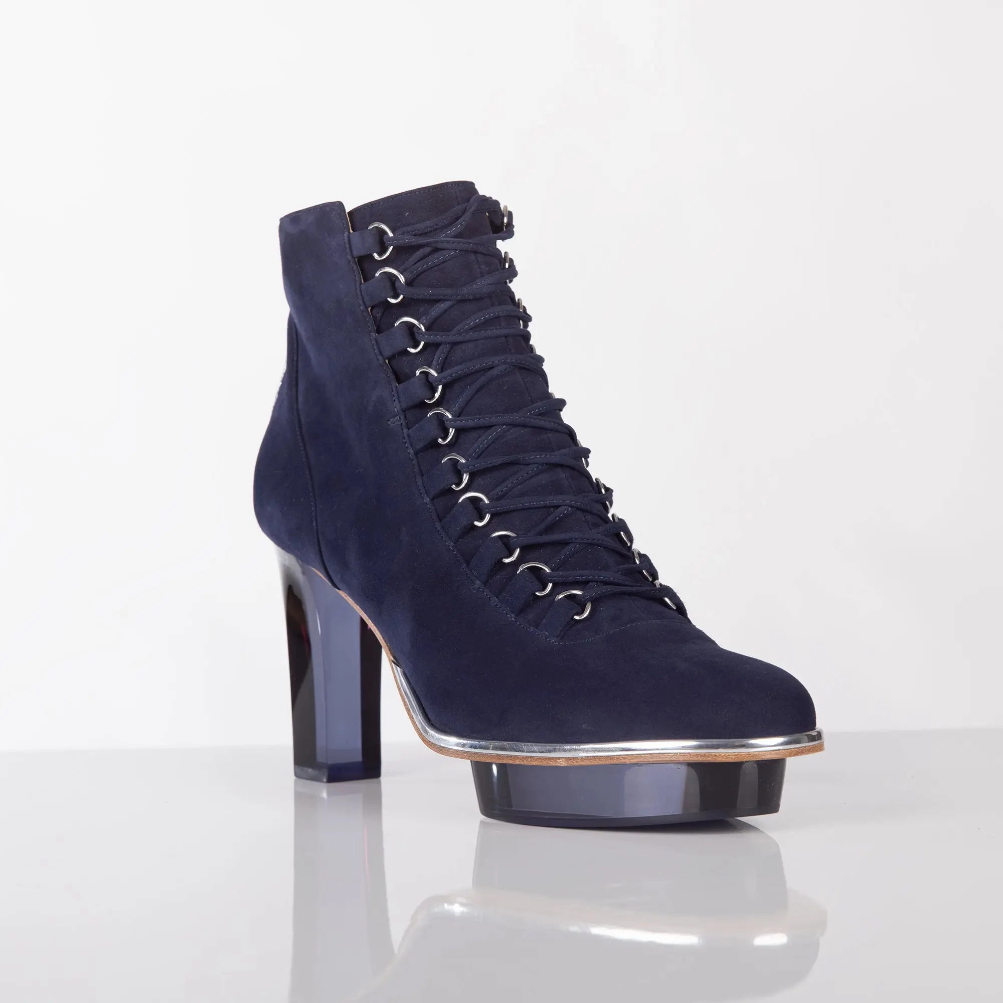 Rock Style Ankle Boots MARINAS dunkelblaue Closetoes Stiefeletten