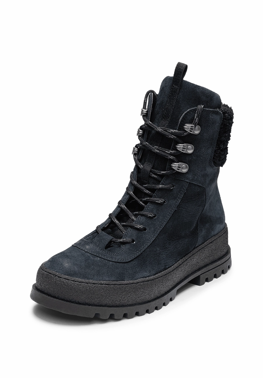 markante Stiefelette Veloursleder Ankle Boots Frühling 39