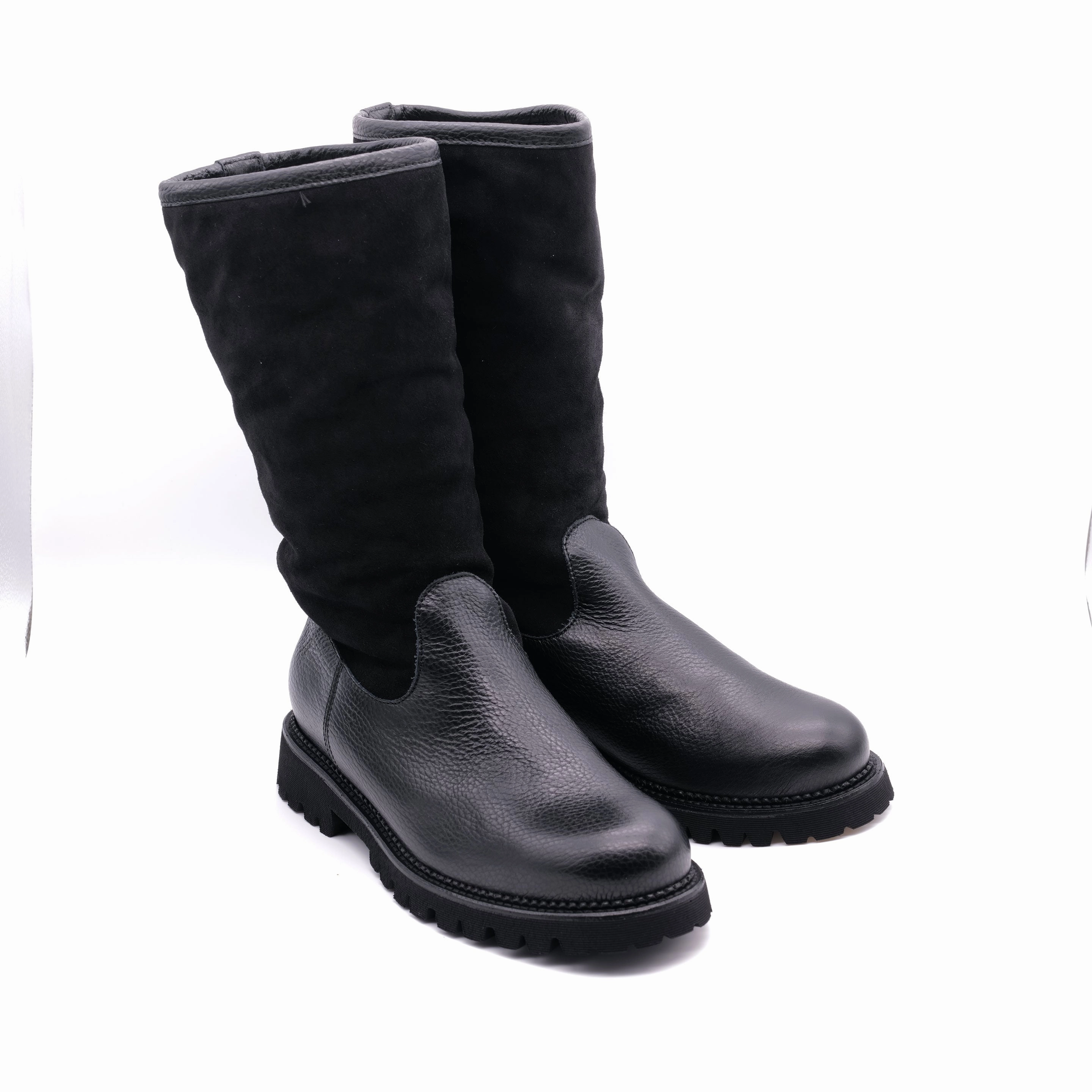 Marroni Boots Schwarz mit Wildlederschaft Nis Stiefel