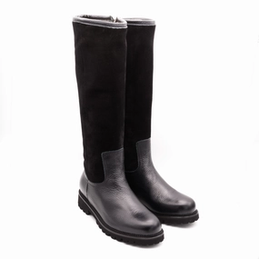 Marroni Stiefel Schwarz hoch Basic Stiefel