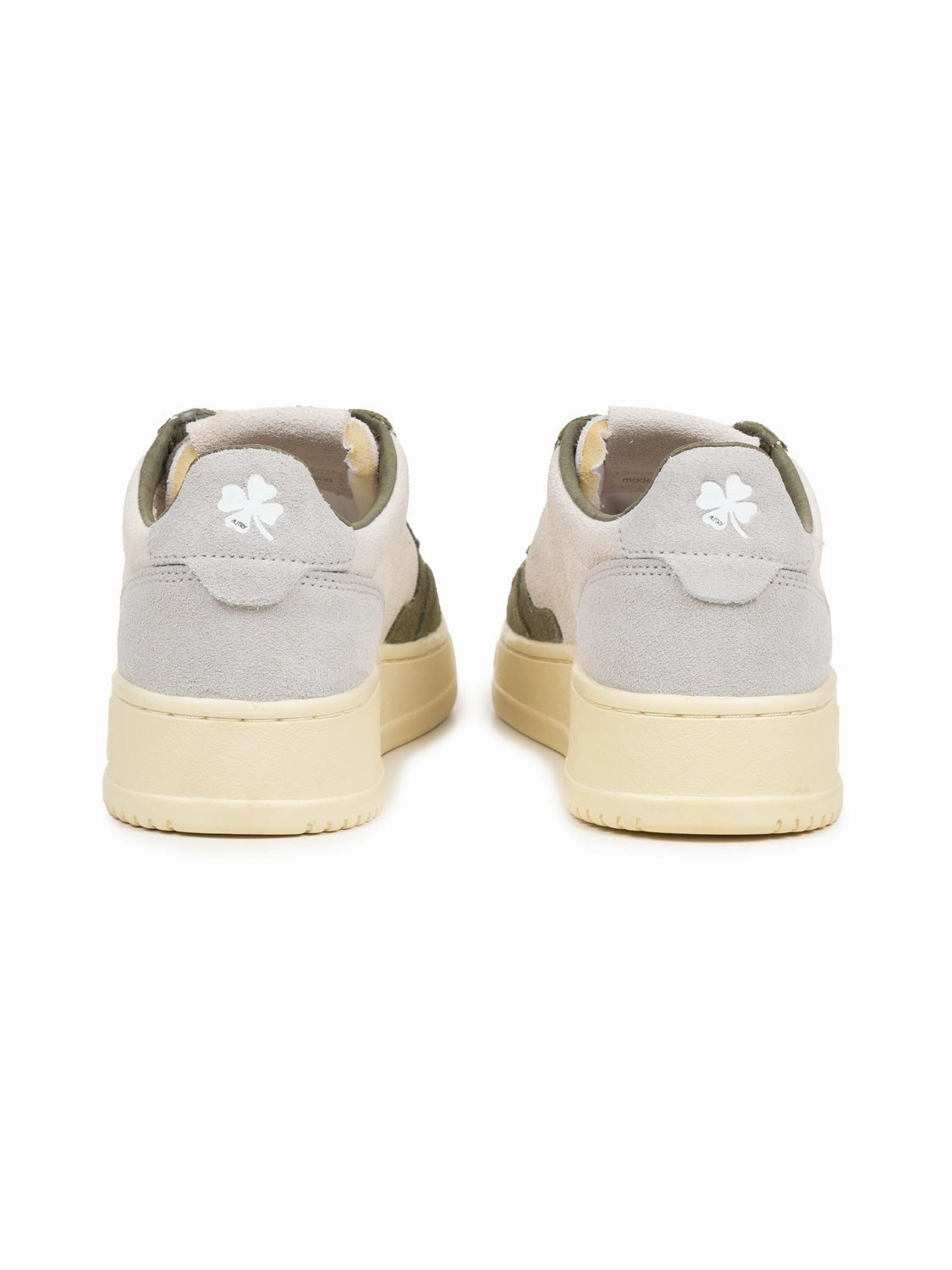 Medalist Kids Low Kid aus Leder - Wei/Olivgrn Sneaker Lauflernschuhe