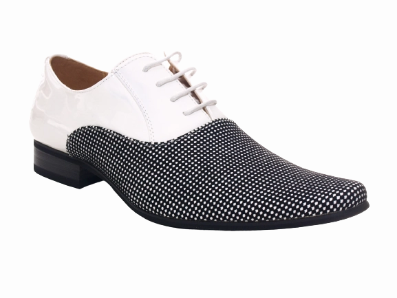 Herren Business Designer Halbschuhe Anzug Schuhe Abendschuhe Lack Optik White # 157-81 Laufschuhe Mit Leichter Pronationsstütze
