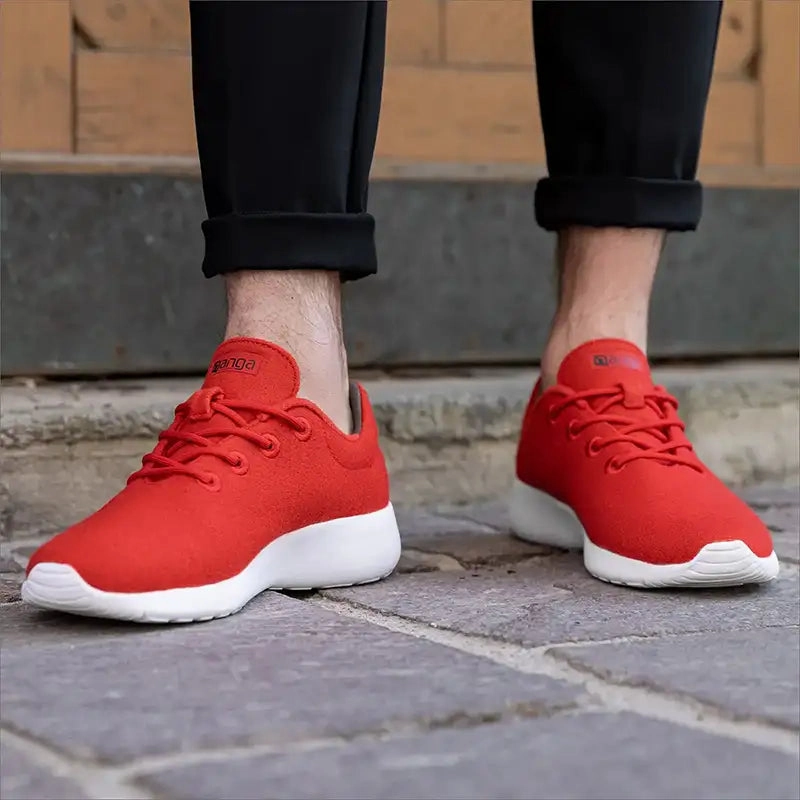 MERINO Sneaker Men - Rot Sneaker Wedge Shoes